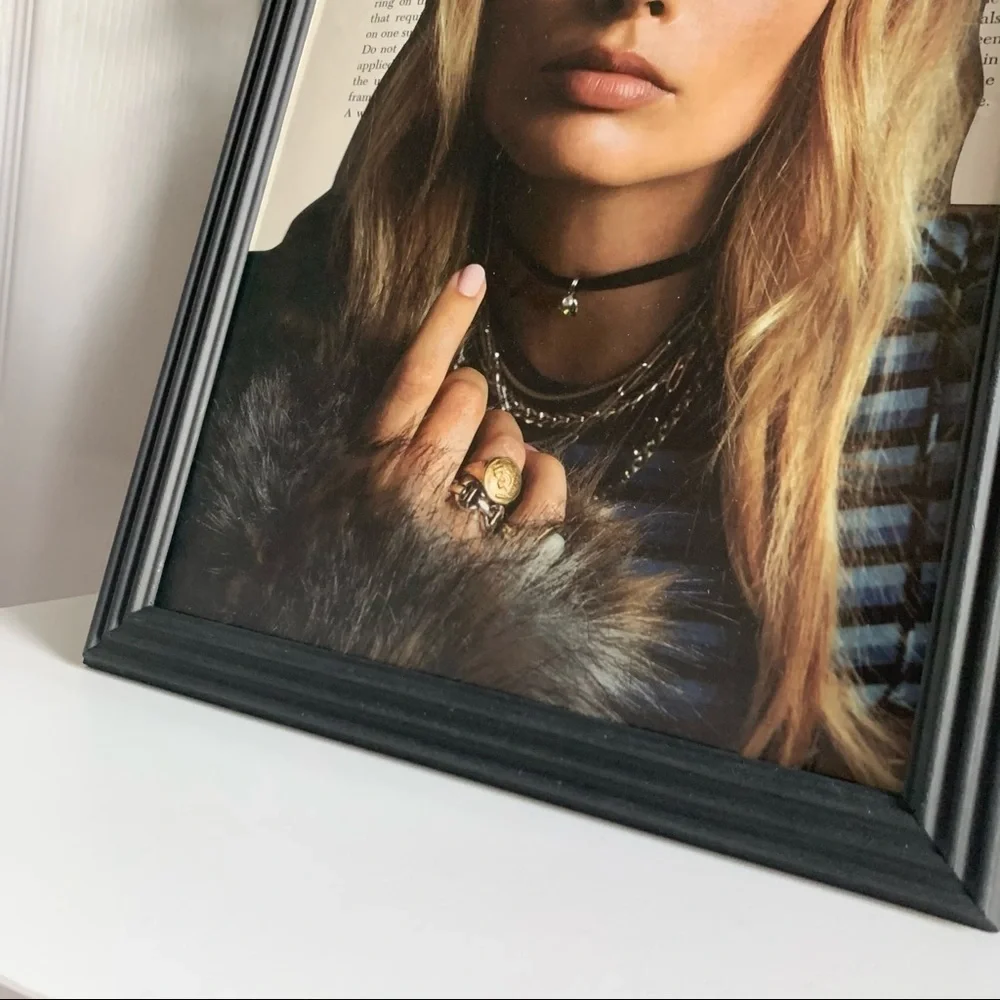 Editorial Collage Wall Art Margot Robbie Blonde Portrait Grunge Chic Aesthetic